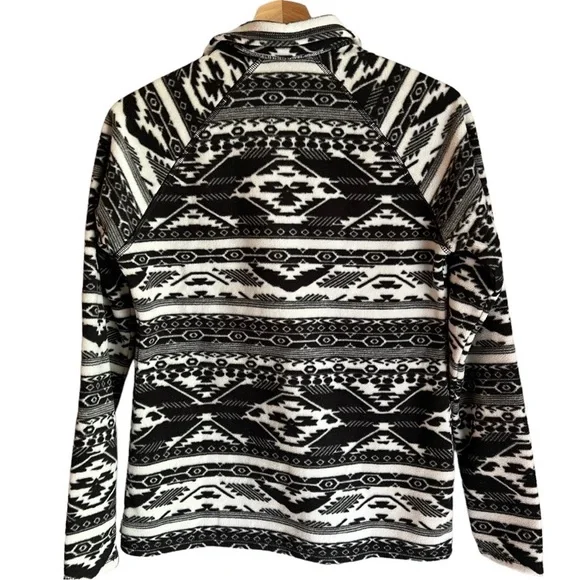 EDDIE BAUER | Lightweight Aztec Print Fleece Half Zip Sz XS - Picture 4 of 8